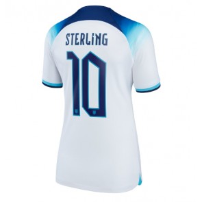 Lacne Ženy Futbalové dres Anglicko Raheem Sterling #10 MS 2022 Krátky Rukáv - Domáci